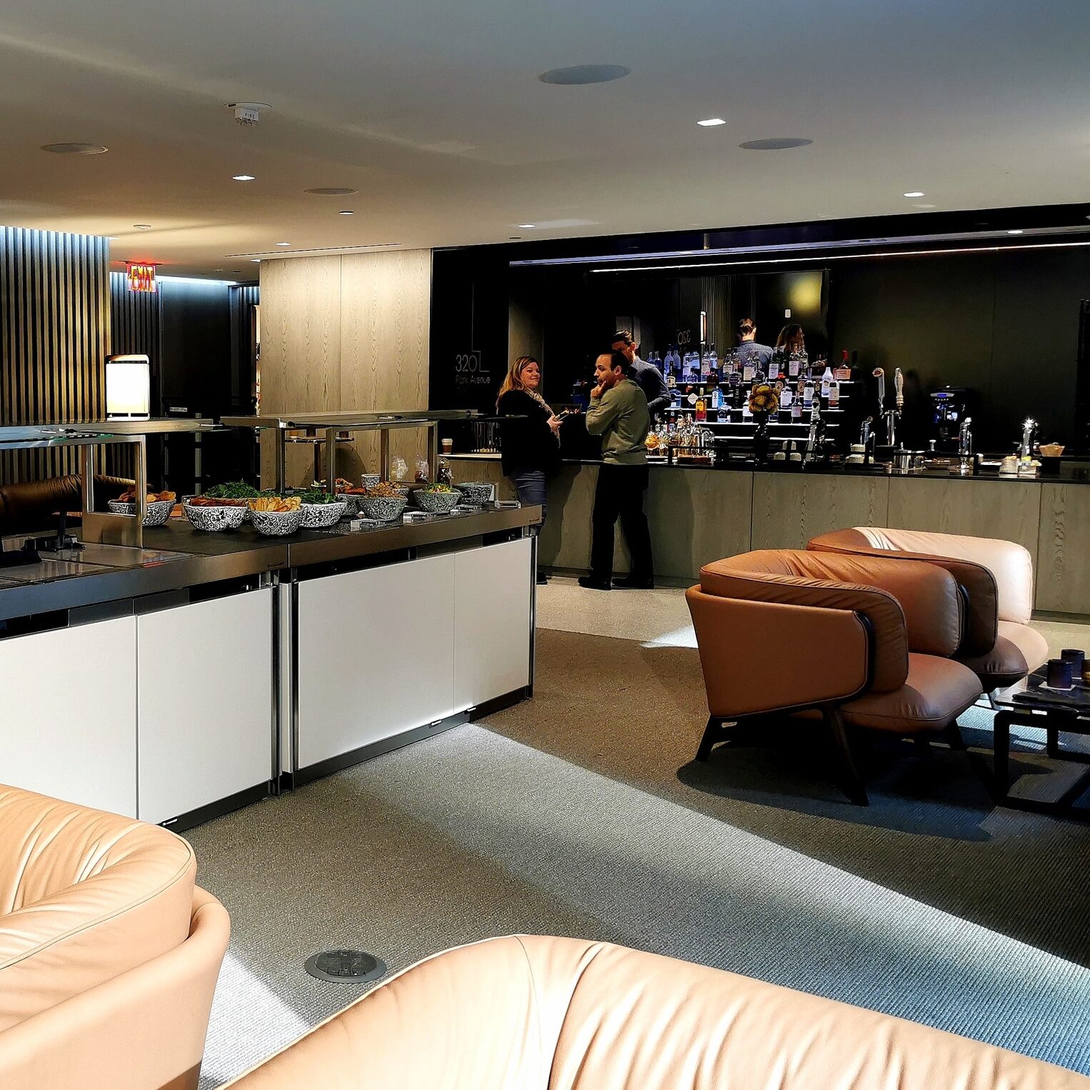 corporate dining with modular buffet station in B&I US